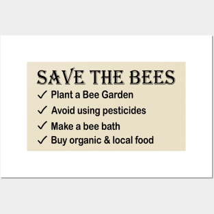 Action You Can Take to Help Save The Bees World Bee Day Posters and Art